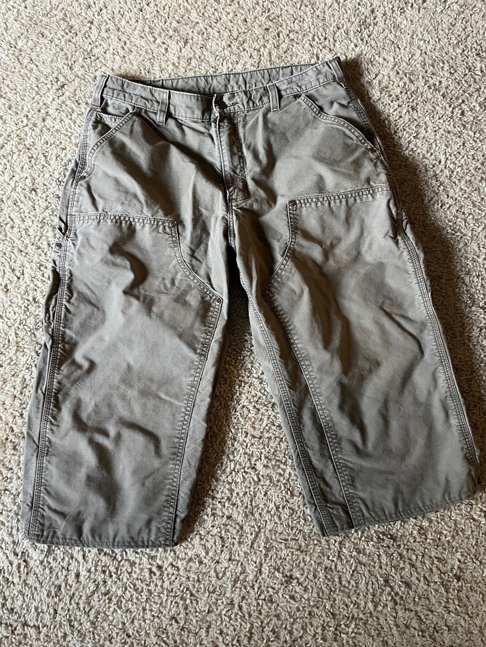 Carhartt Men’s Double Knee Workwear Shorts Light Brown Size 32